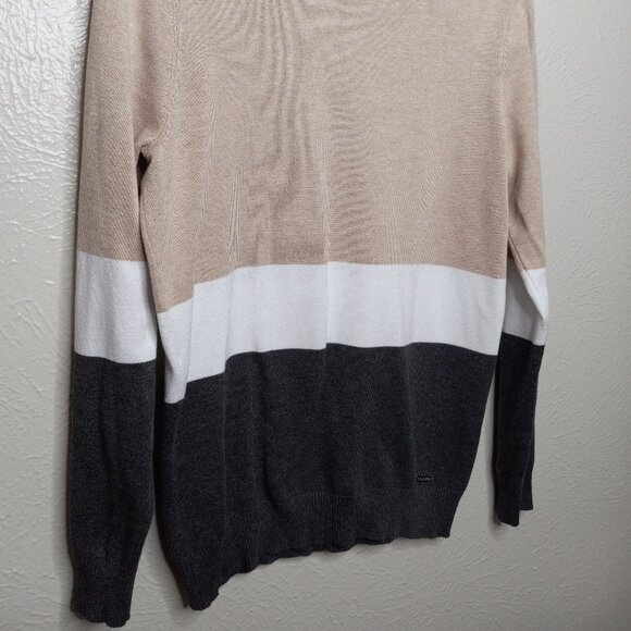 CALVIN KLEIN color block turtleneck sweater size M - Picture 2 of 9
